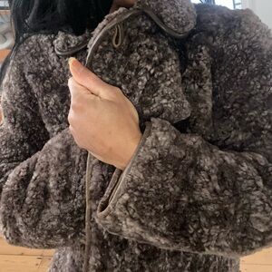 Genuine lambskin Shearling & leather Teddy Jacket for Women